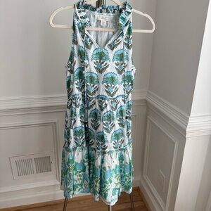 NWOT Calypso St. Barth Floral Sleeveless Dress in Blue, White and Green Size M